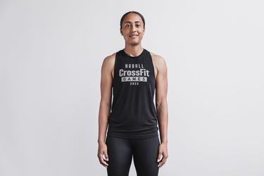 Black Women's Nobull Crossfit Games® 2022 High-Neck Tank Tops | USA967814