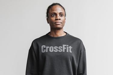 Black Women's Nobull Crossfit® Crew Sweatshirts | USA275048