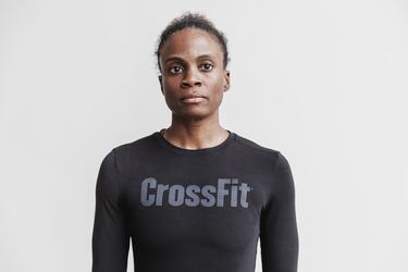 Black Women's Nobull Crossfit® Long Sleeves | USA298164