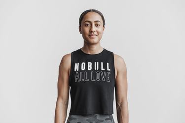 Black Women's Nobull Muscle All Love Tank Tops | USA291358