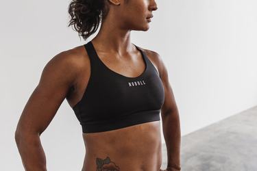 Black Women's Nobull Pace Sports Bras | USA319742