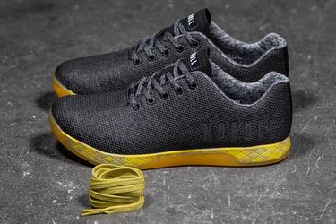 Black Yellow Men's Nobull Superfabric Trainers | USA738495