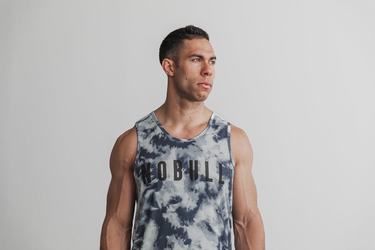 Blue Blue Men's Nobull Tie-Dye Tank Tops | USA147956