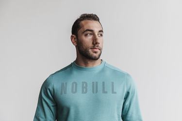 Blue Men's Nobull Crew Sweatshirts | USA140582