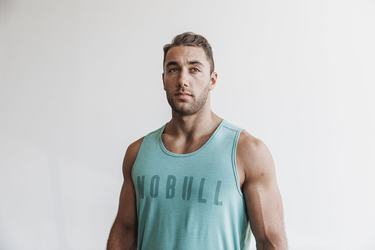 Blue Men's Nobull Tank Tops | USA408257