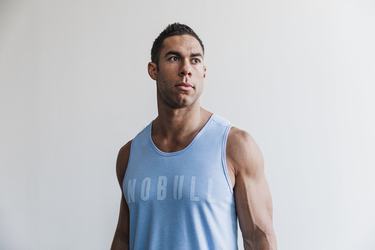 Blue Men's Nobull Tank Tops | USA475230