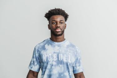 Blue Men's Nobull Tie-Dye T Shirts | USA278061