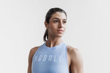 Blue Women's Nobull High-Neck Bright Colors Tank Tops | USA023189