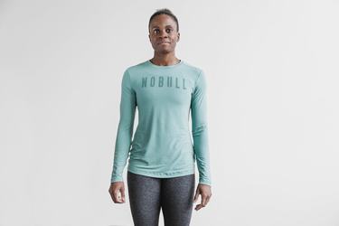 Blue Women's Nobull Long Sleeves | USA086754