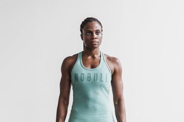 Blue Women's Nobull Racerback Tank Tops | USA732509