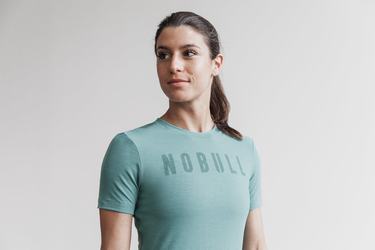 Blue Women's Nobull T Shirts | USA357201