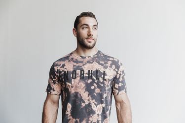 Brown Black Men's Nobull Tie-Dye T Shirts | USA591826