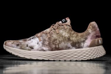 Brown Khaki Women's Nobull Tie-Dye Ripstop Runner Running Shoes | USA697132