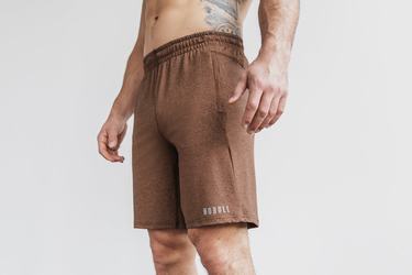 Brown Men's Nobull Lightweight Knit 9" Shorts | USA643987