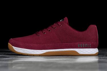 Burgundy Men's Nobull Canvas Trainers | USA468759