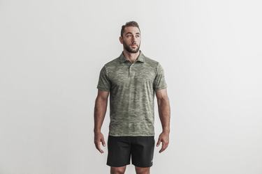 Camo Men's Nobull Lightweight Textured Polo T Shirts | USA615394