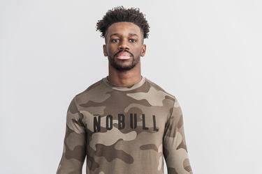 Camo Men's Nobull Long Sleeves | USA427360