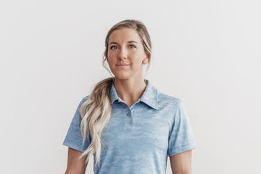 Camo Women's Nobull Lightweight Textured Polo T Shirts | USA931478