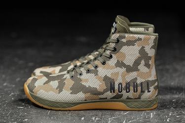 Camo Women's Nobull Superfabric High-Top Woodland Trainers | USA391746