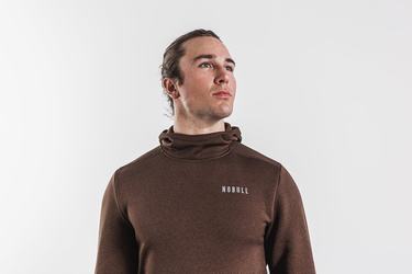 Coffee Men's Nobull Performance Hoodie | USA532791