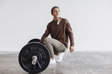 Coffee Women's Nobull Performance Crew Sweatshirts | USA523941