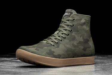 Dark Camo Men's Nobull High-Top Canvas Trainers | USA953402