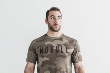 Dark Camo Men's Nobull T Shirts | USA470196