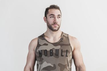 Dark Camo Men's Nobull Tank Tops | USA402179