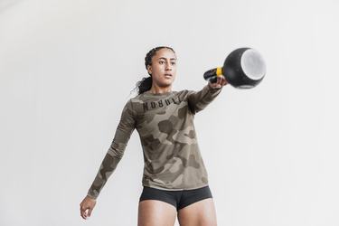 Dark Camo Women's Nobull Long Sleeves | USA379148