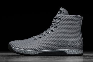 Dark Grey Black Men's Nobull High-Top Trainers | USA145702