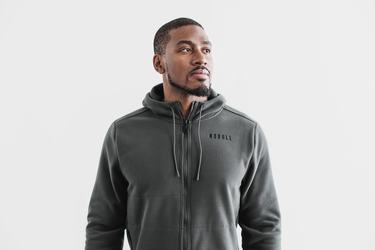 Dark Grey Men's Nobull Arctic Zip-up Jackets | USA810645