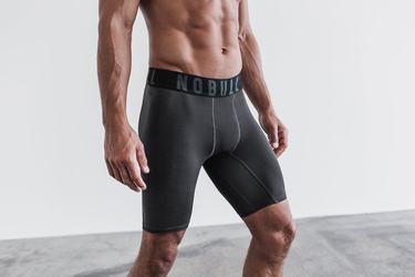 Dark Grey Men's Nobull Compression 9" Shorts | USA106485