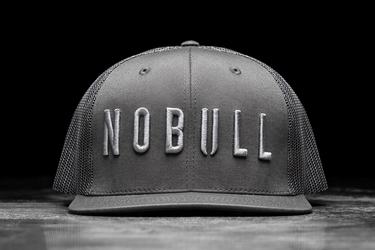 Dark Grey Men's Nobull Flat-Brim Trucker Hats | USA672841