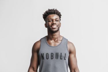 Dark Grey Men's Nobull Tank Tops | USA978124