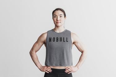 Dark Grey Women's Nobull Muscle Tank Tops | USA973124