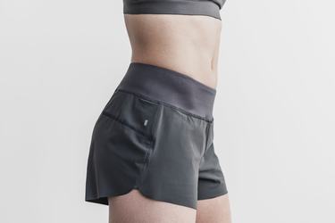 Dark Grey Women's Nobull Pace 3" Shorts | USA934652