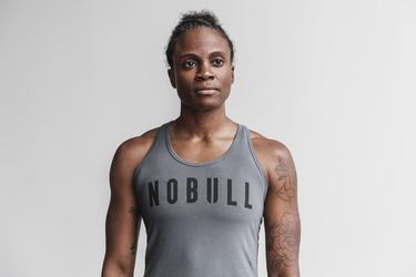 Dark Grey Women's Nobull Racerback Tank Tops | USA327018