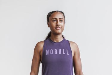 Dark Purple Women's Nobull High-Neck Bright Colors Tank Tops | USA302456