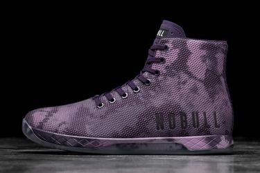 Dark Purple Women's Nobull Superfabric High-Top Tie-Dye Trainers | USA206849