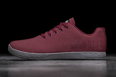 Dark Red Grey Women's Nobull Superfabric Trainers | USA154687