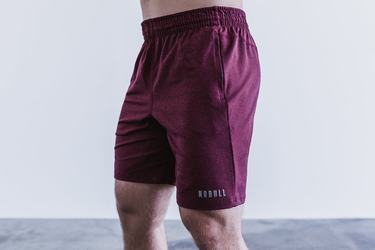 Dark Red Men's Nobull Knit 8.5" Shorts | USA694583