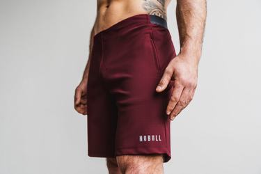 Dark Red Men's Nobull Lightweight 9" Shorts | USA723690