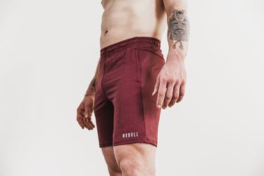 Dark Red Men's Nobull Lightweight Knit 9" Shorts | USA450713