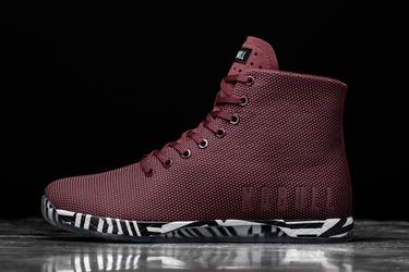 Dark Red Women's Nobull High-Top Trainers | USA584613