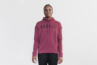 Dark Red Women's Nobull Hoodie | USA867345