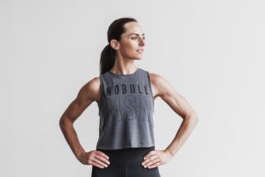 Deep Grey Women's Nobull Muscle (Madison) Tank Tops | USA987653