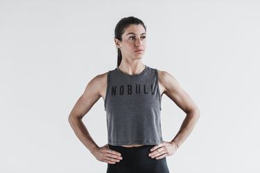 Deep Grey Women's Nobull Muscle Tank Tops | USA719256