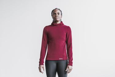 Deep Red Women's Nobull Performance Hoodie | USA729865