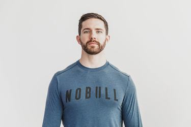 Deep Turquoise Men's Nobull Long Sleeves | USA246137