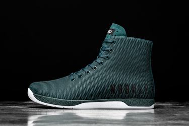 Deep Turquoise Men's Nobull Superfabric High-Top Trainers | USA689327